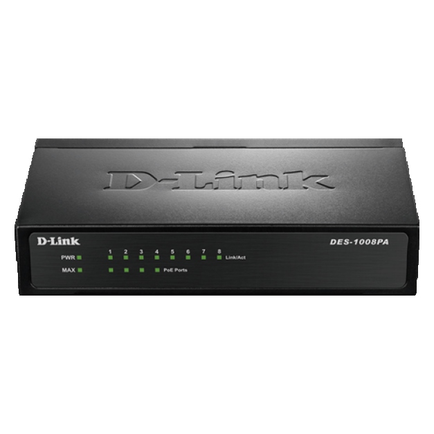 D-Link DES-1008P 8-Port Desktop Switch with 4 PoE Ports