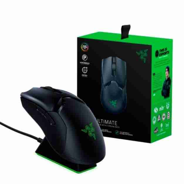 Razer Viper Ultimate RGB Gaming Mouse with Charging Doc...